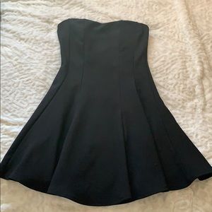 Black strapless dress